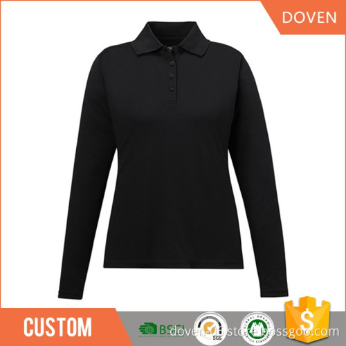 Ladies long Sleeve polo shirt clothing manufacturers